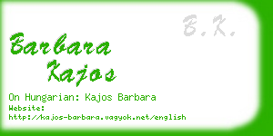 barbara kajos business card